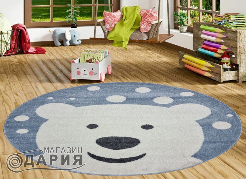 Тъкан килим MAGNOLIA 648 l.blue КРЪГ